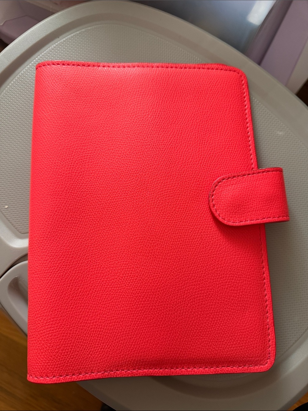 Naya Paperie A5 Leather Journal Cover - Hot Pink / Reddish Orange